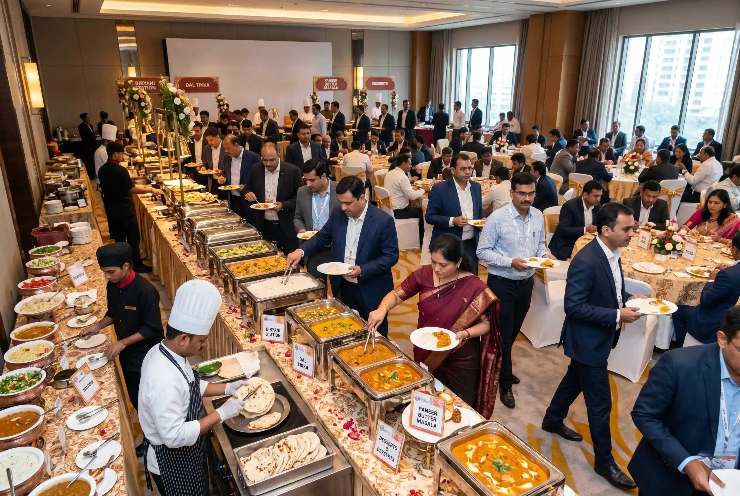 Buffet spread corporate event